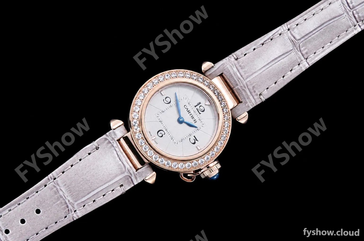 Cartier - Pasha Ladies Dia Grey RG/LE White/Num AF Qtz - Image 3