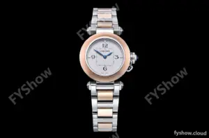 Cartier - Pasha Ladies RG/SS White/Num AF Qtz