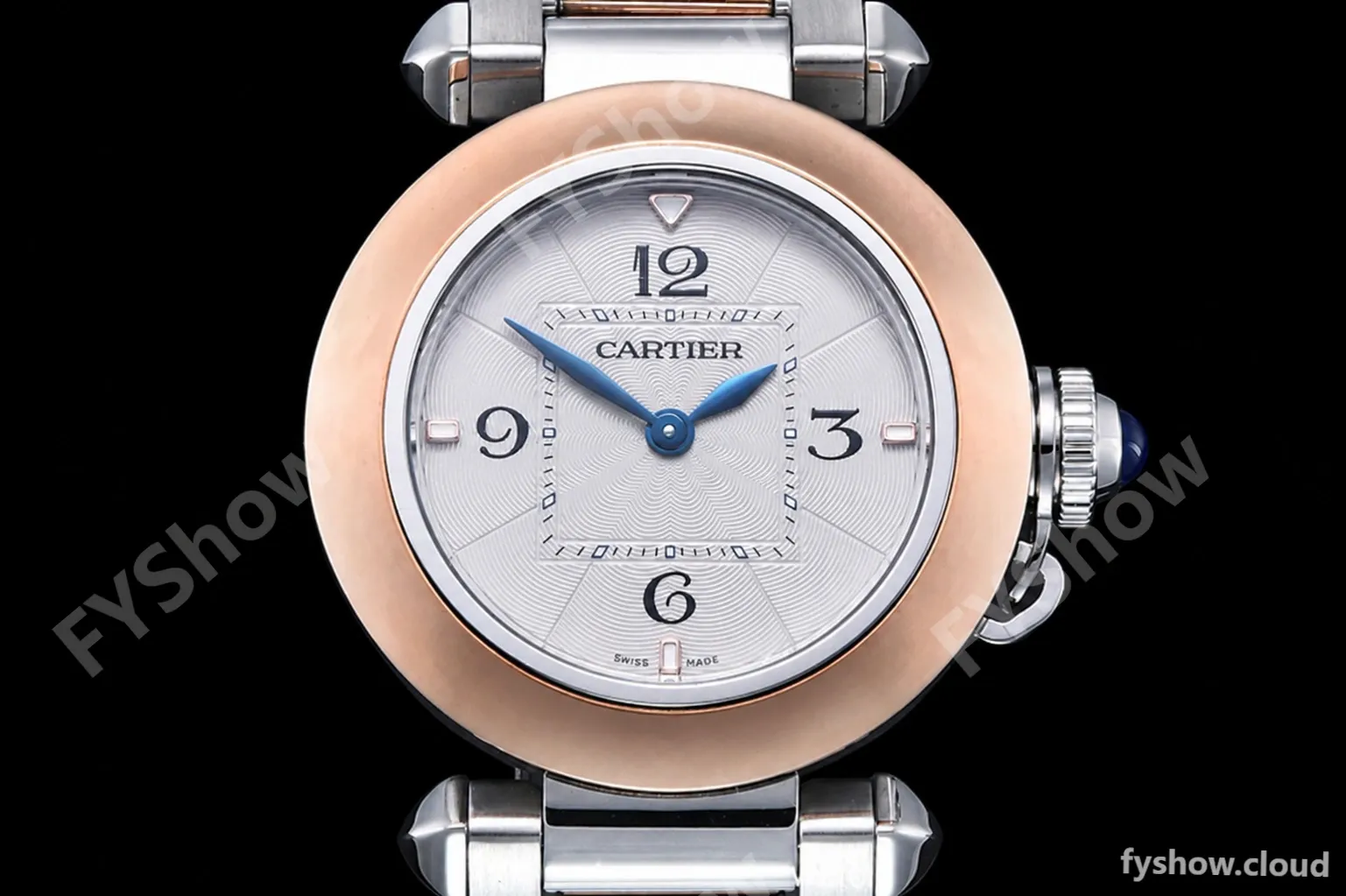 Cartier - Pasha Ladies RG/SS White/Num AF Qtz - Image 2