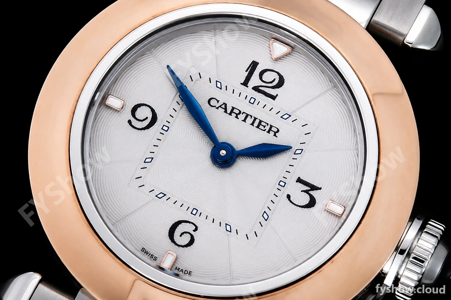 Cartier - Pasha Ladies RG/SS White/Num AF Qtz - Image 6
