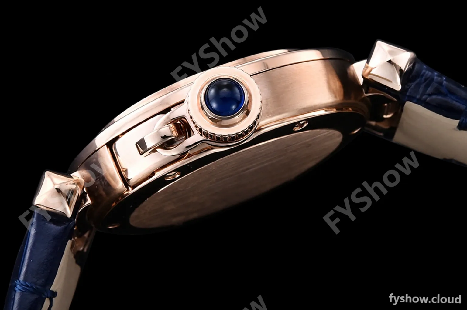 Cartier - Pasha Ladies Blue RG/LE White/Num AF Qtz - Image 14