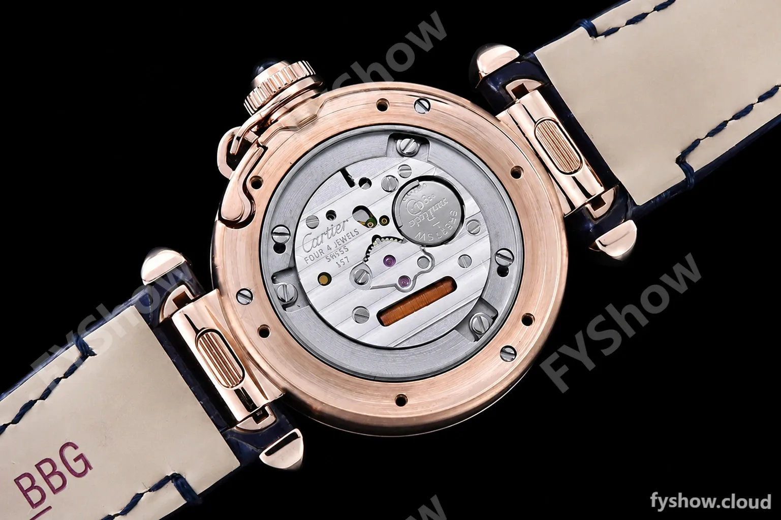 Cartier - Pasha Ladies Blue RG/LE White/Num AF Qtz - Image 20