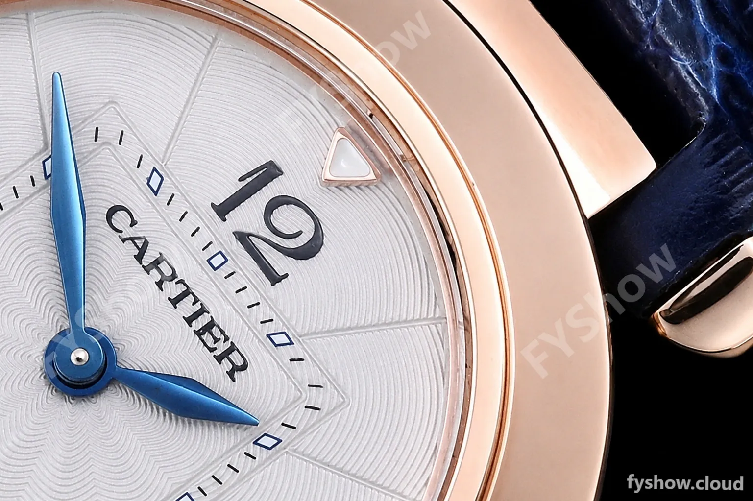 Cartier - Pasha Ladies Blue RG/LE White/Num AF Qtz - Image 5