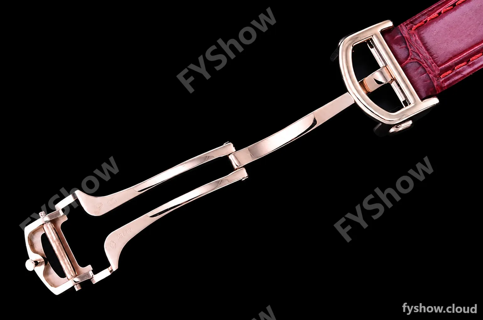 Cartier - Pasha Ladies Red RG/LE White/Num AF Qtz - Image 12