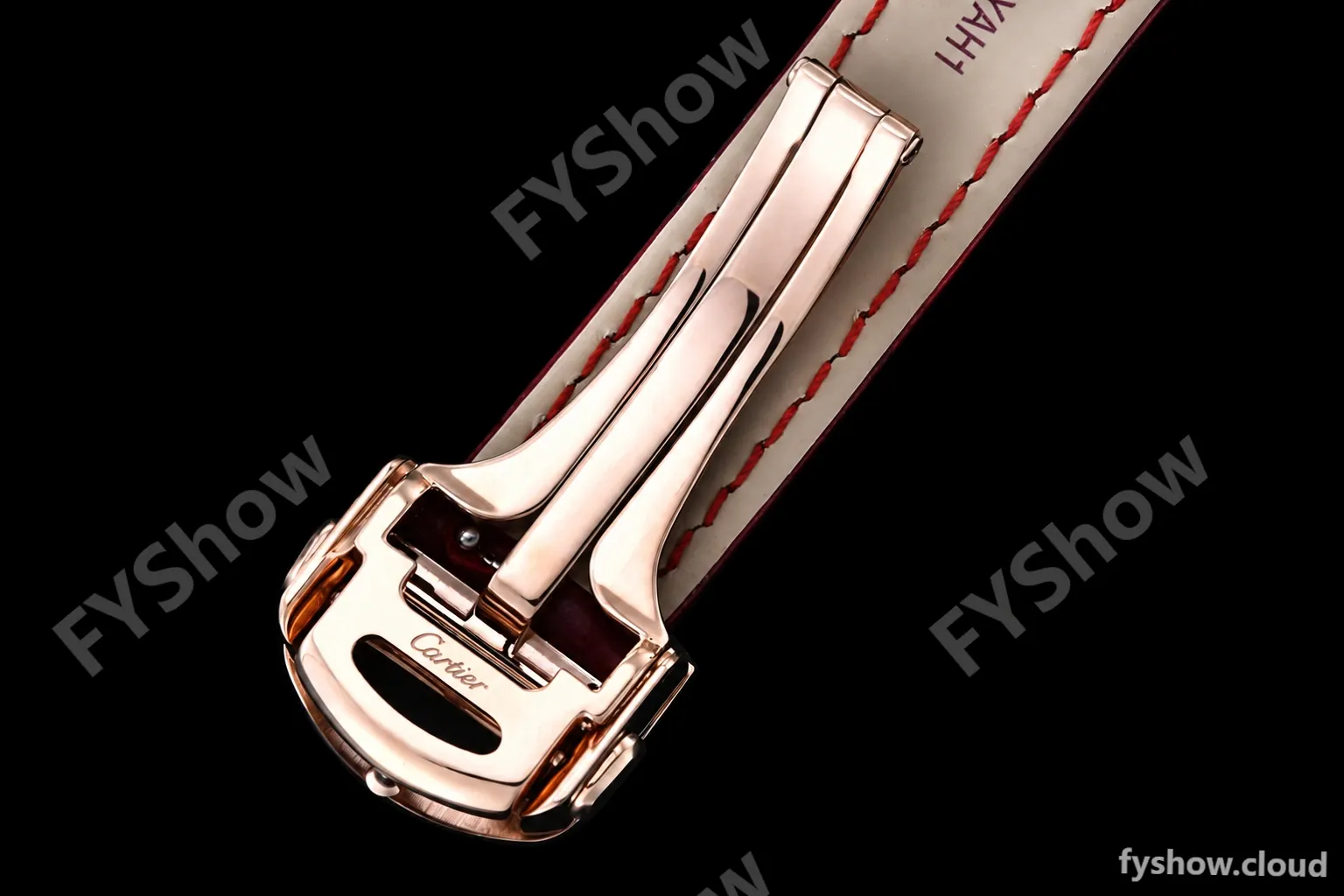 Cartier - Pasha Ladies Red RG/LE White/Num AF Qtz - Image 13