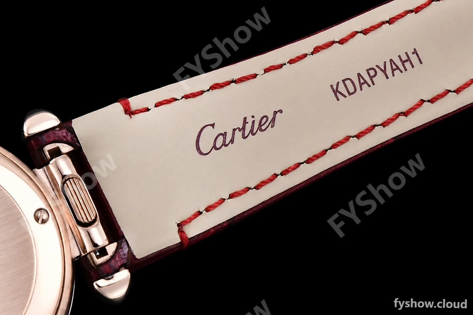 Cartier - Pasha Ladies Red RG/LE White/Num AF Qtz - Image 18