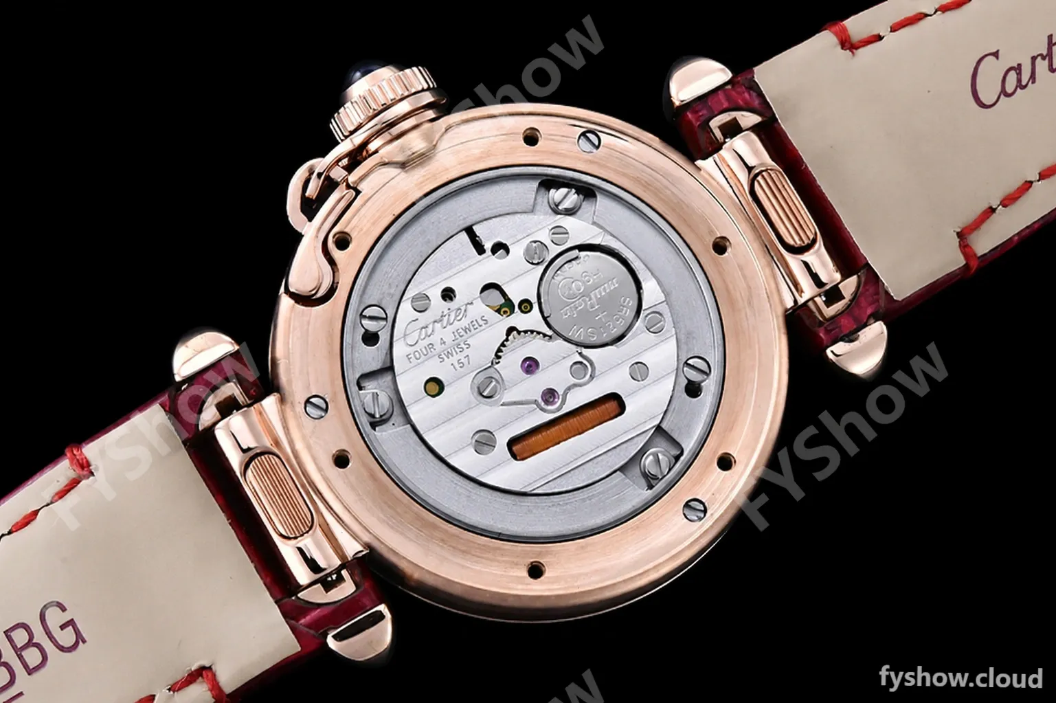 Cartier - Pasha Ladies Red RG/LE White/Num AF Qtz - Image 21