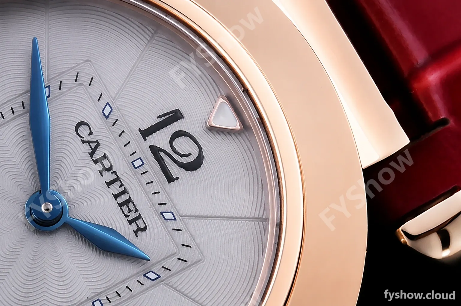 Cartier - Pasha Ladies Red RG/LE White/Num AF Qtz - Image 6