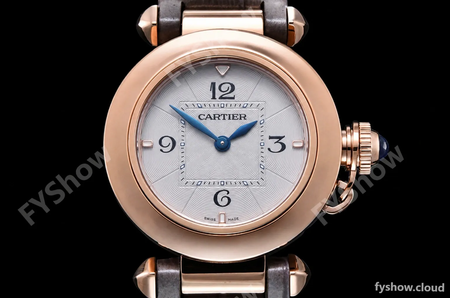 Cartier - Pasha Ladies Grey RG/LE White/Num AF Qtz - Image 2