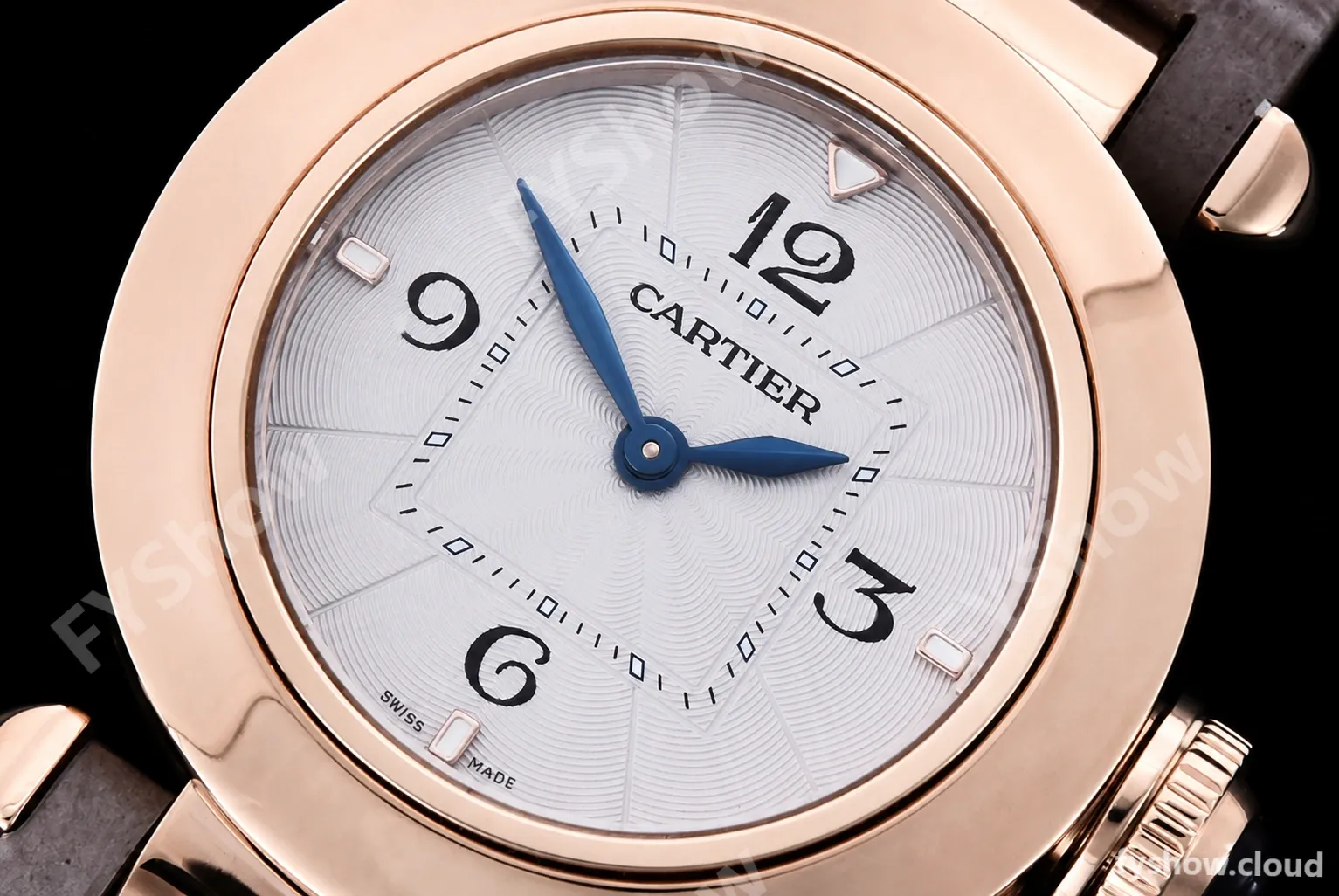 Cartier - Pasha Ladies Grey RG/LE White/Num AF Qtz - Image 5