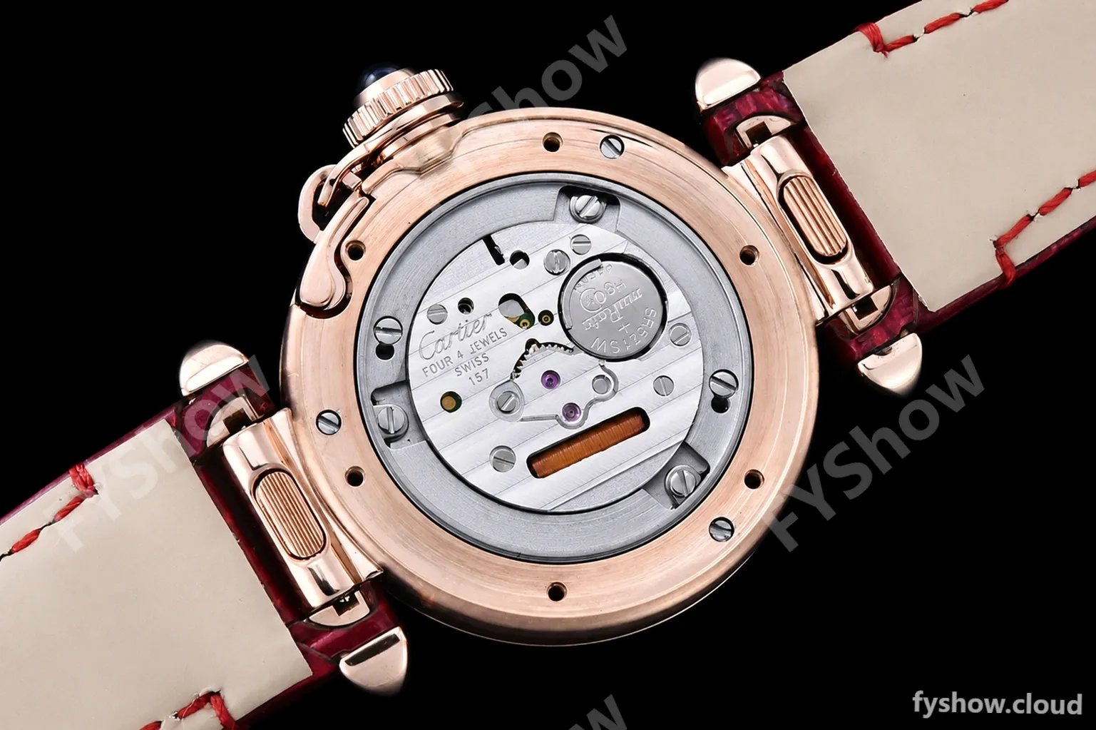 Cartier - Pasha Ladies Dia Red RG/LE White/Num AF Qtz - Image 21