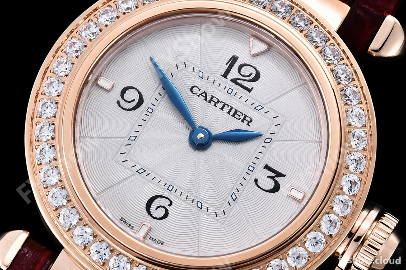 Cartier - Pasha Ladies Dia Red RG/LE White/Num AF Qtz - Image 5