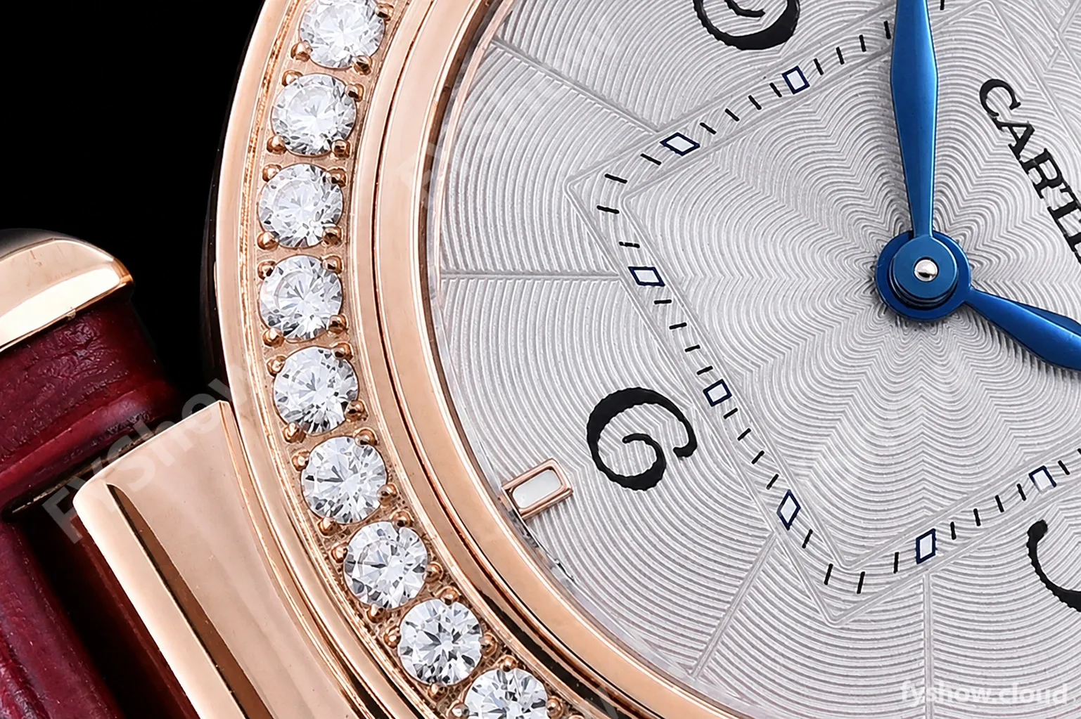 Cartier - Pasha Ladies Dia Red RG/LE White/Num AF Qtz - Image 7