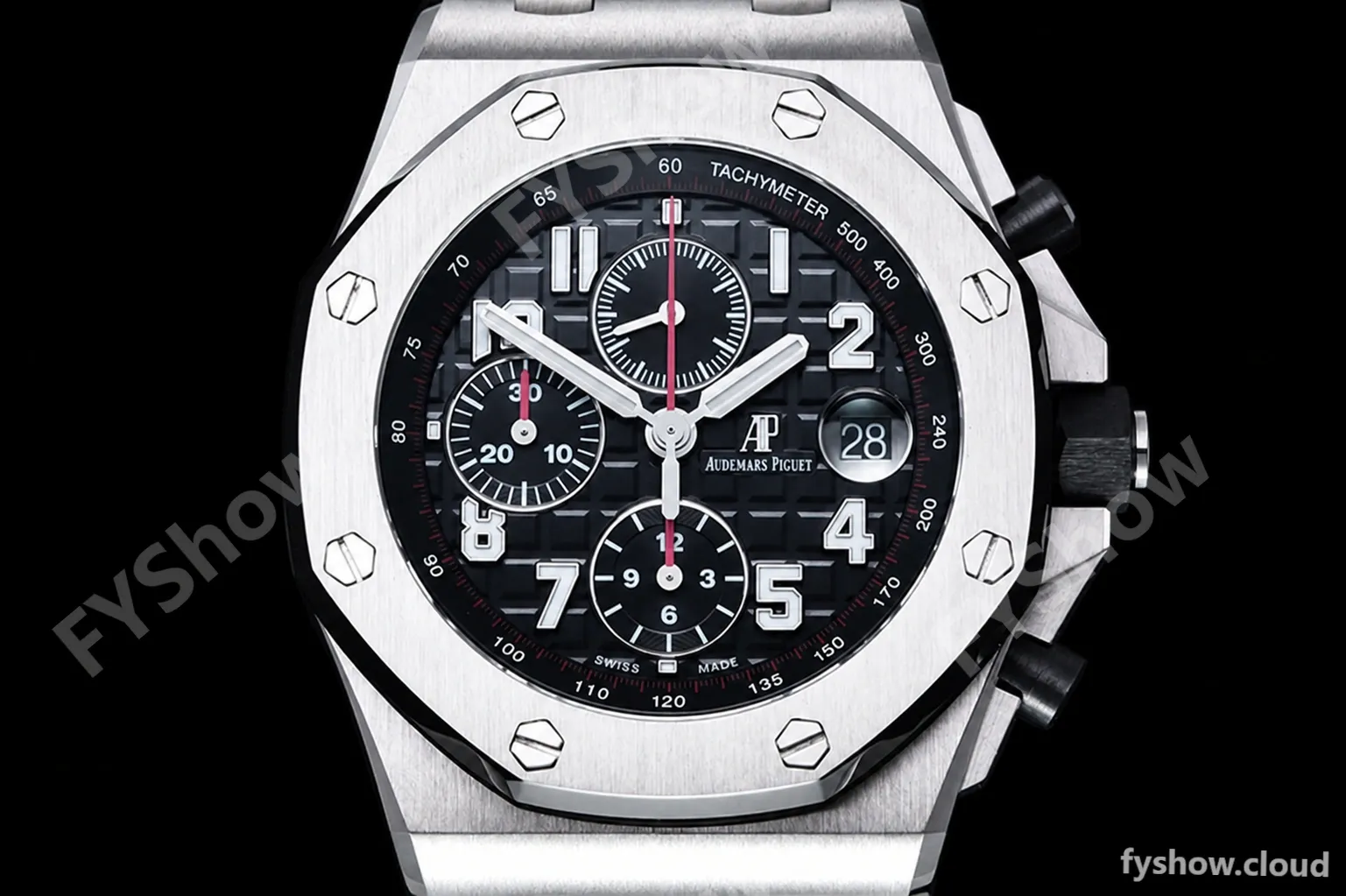Audemars Piguet - AP ROO Chronograph SS/LE Blk/Num JJF A3126 Mod - Image 2