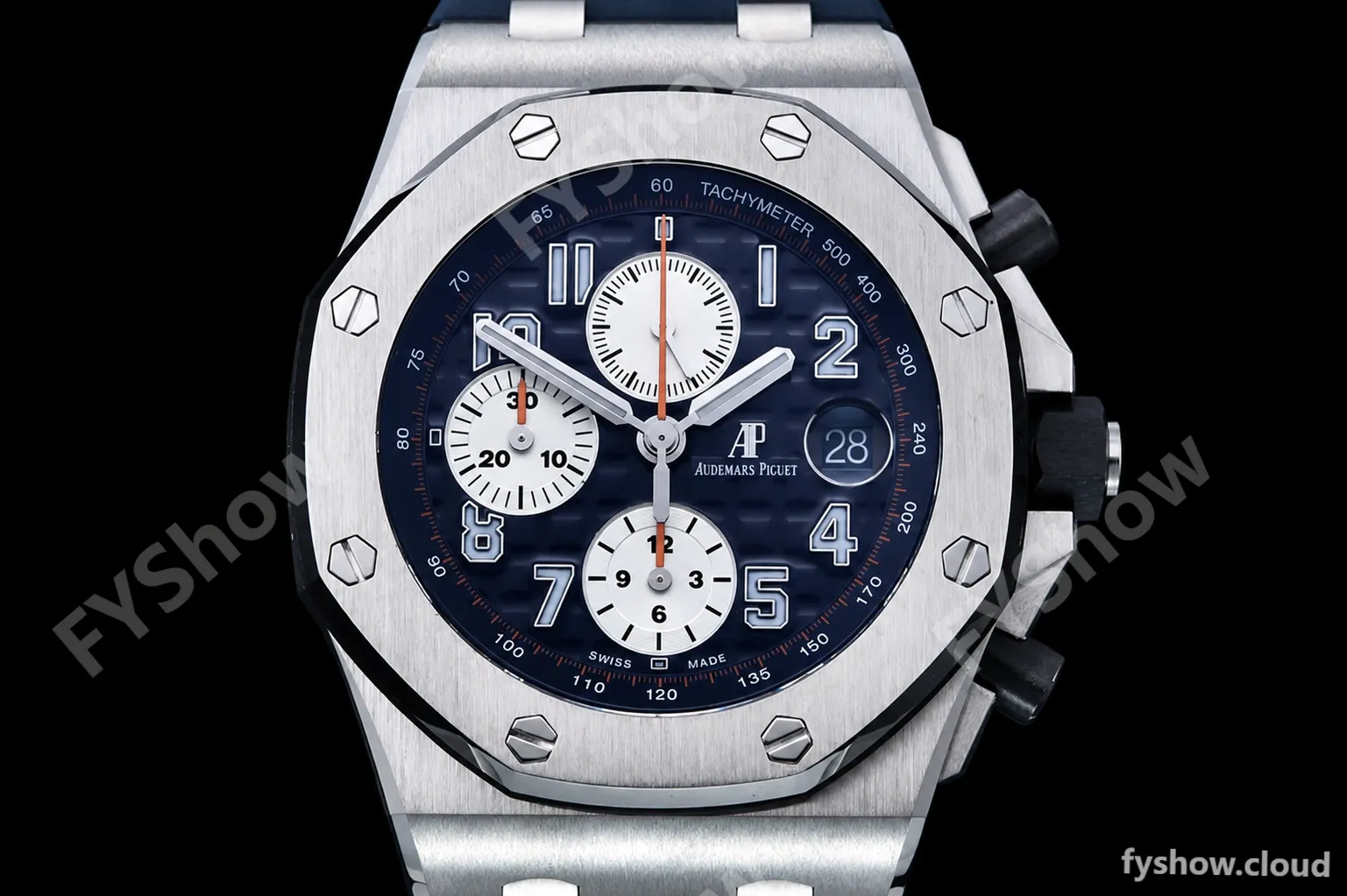 Audemars Piguet - AP ROO Chronograph SS/RU Blue/Num JJF A3126 Mod - Image 2
