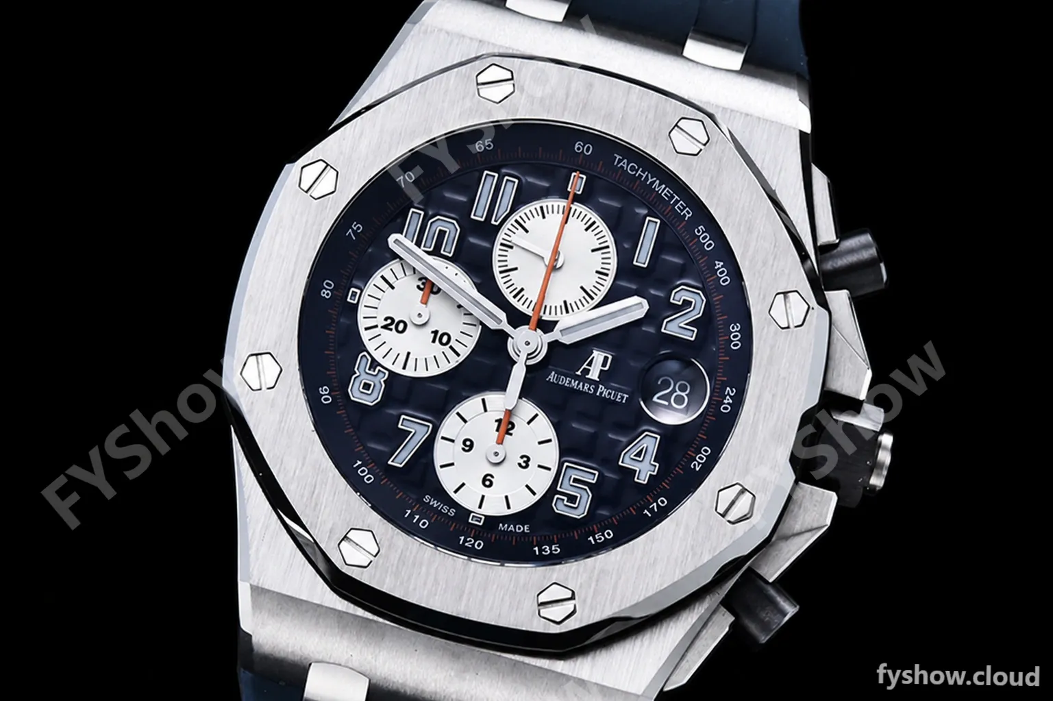 Audemars Piguet - AP ROO Chronograph SS/RU Blue/Num JJF A3126 Mod - Image 4