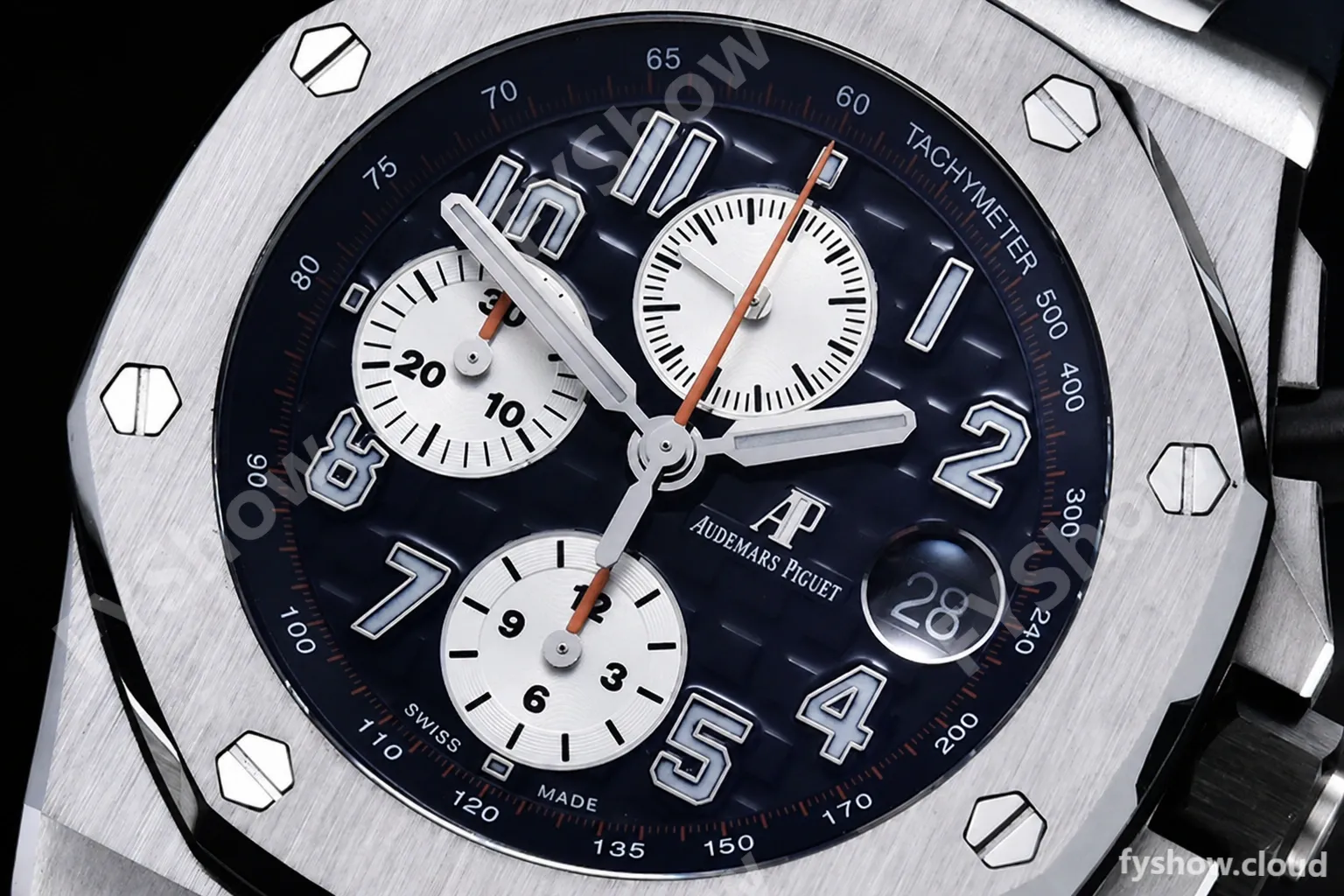 Audemars Piguet - AP ROO Chronograph SS/RU Blue/Num JJF A3126 Mod - Image 5