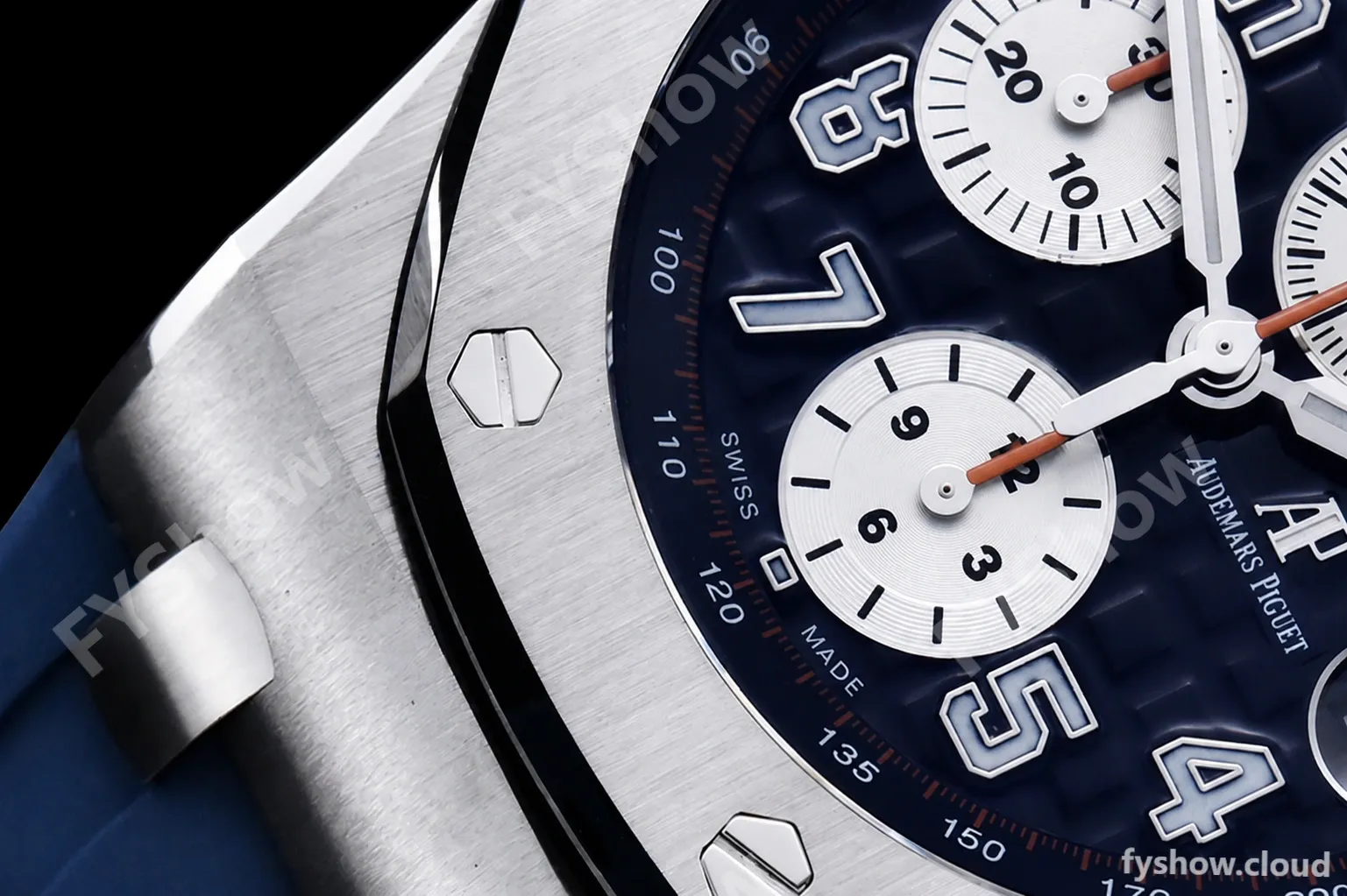 Audemars Piguet - AP ROO Chronograph SS/RU Blue/Num JJF A3126 Mod - Image 7