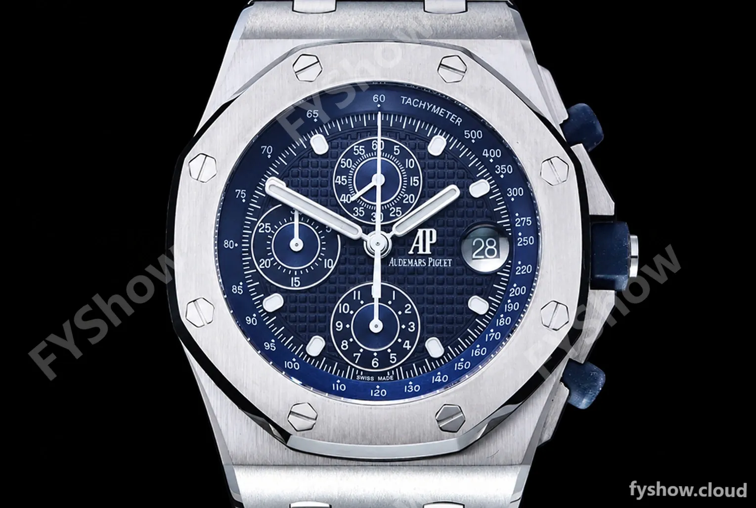 Audemars Piguet - AP ROO Chronograph SS/SS Blue/Dot JJF A3126 Mod - Image 2