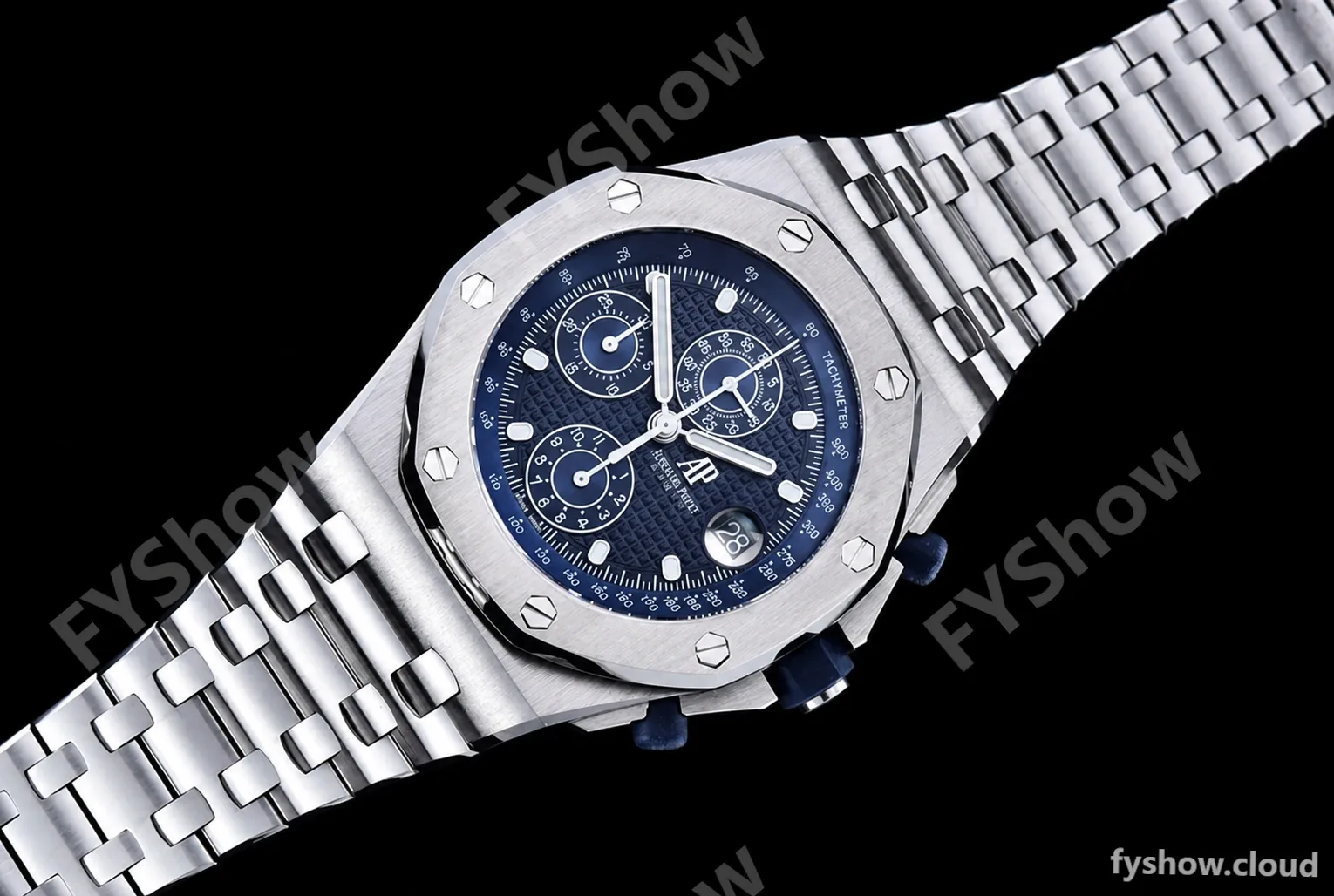 Audemars Piguet - AP ROO Chronograph SS/SS Blue/Dot JJF A3126 Mod - Image 4