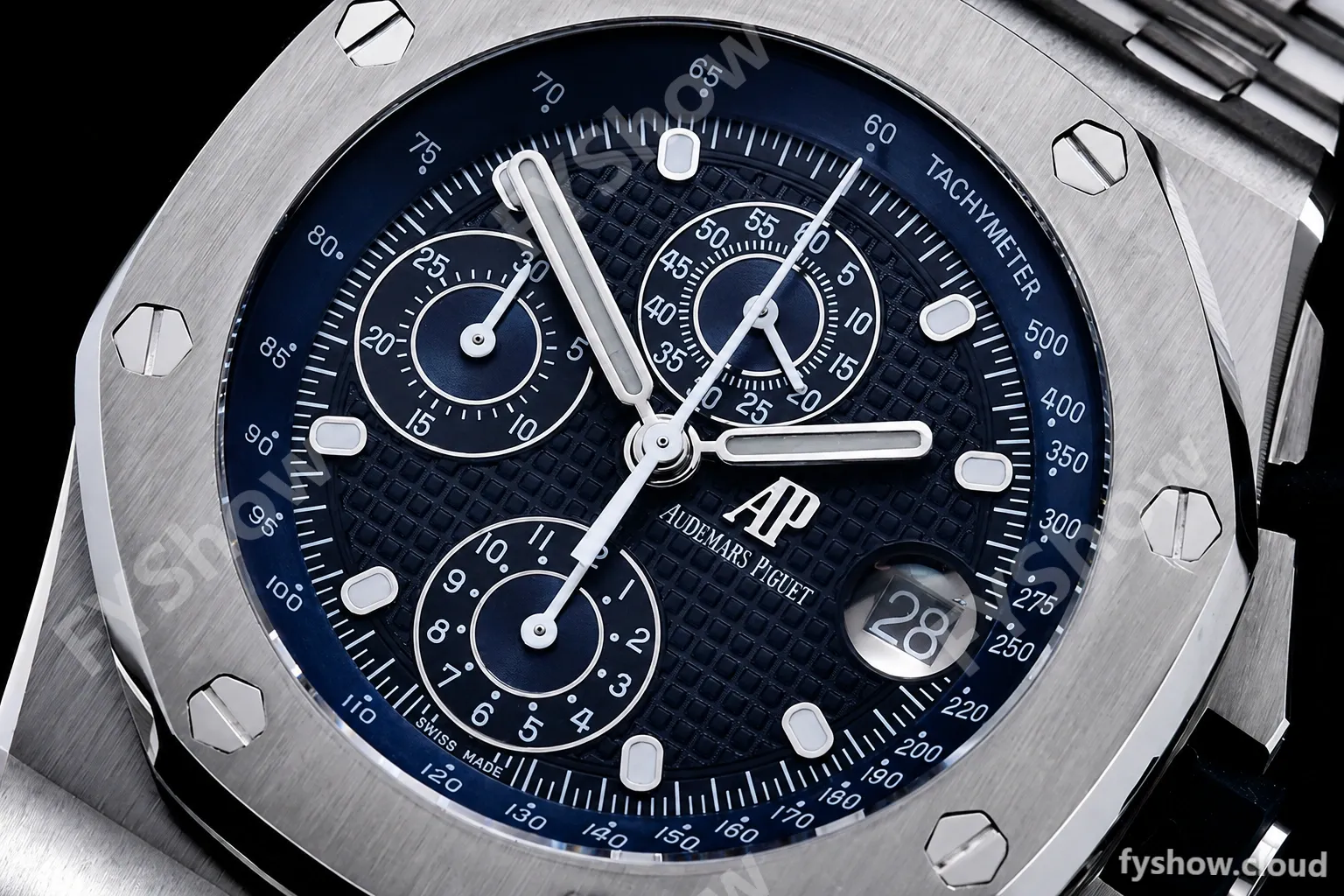Audemars Piguet - AP ROO Chronograph SS/SS Blue/Dot JJF A3126 Mod - Image 7