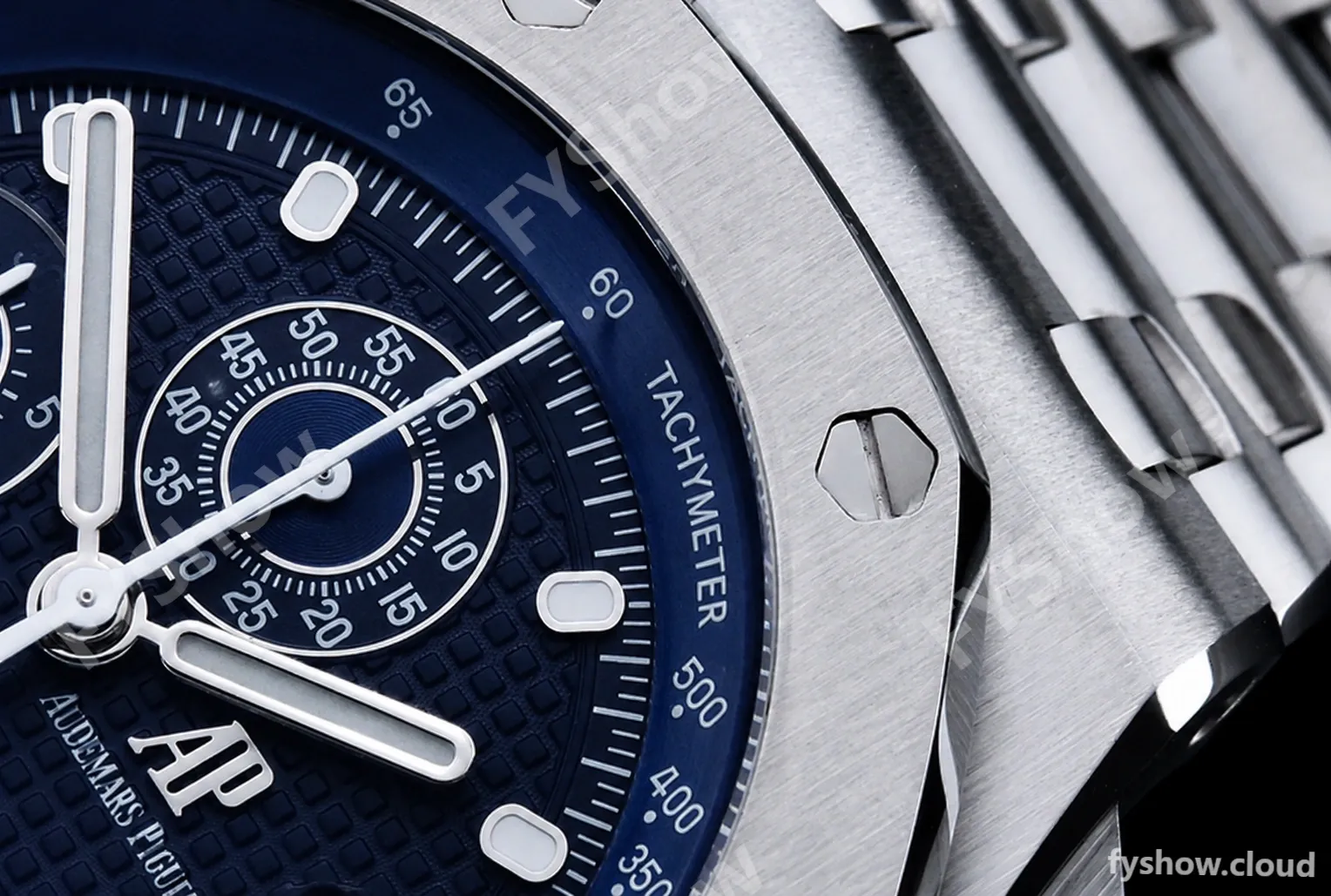 Audemars Piguet - AP ROO Chronograph SS/SS Blue/Dot JJF A3126 Mod - Image 8