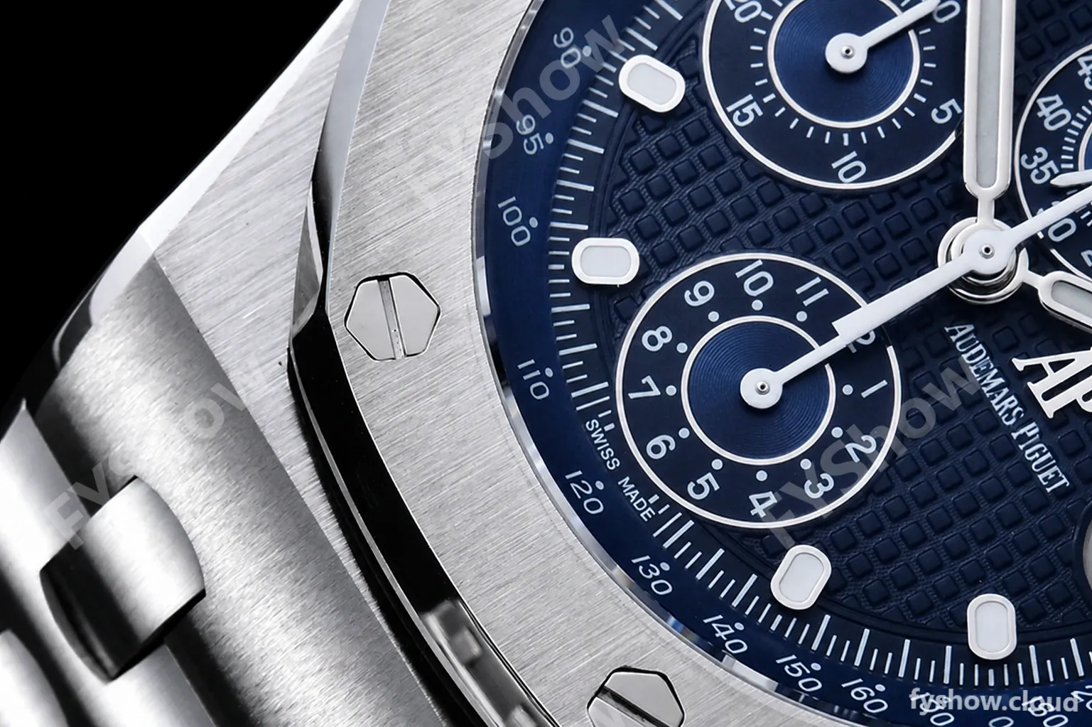 Audemars Piguet - AP ROO Chronograph SS/SS Blue/Dot JJF A3126 Mod - Image 9