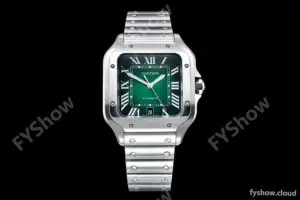 Cartier - Santos De Cartier 2018 Mens XL SS/SS Green BVF MY9015