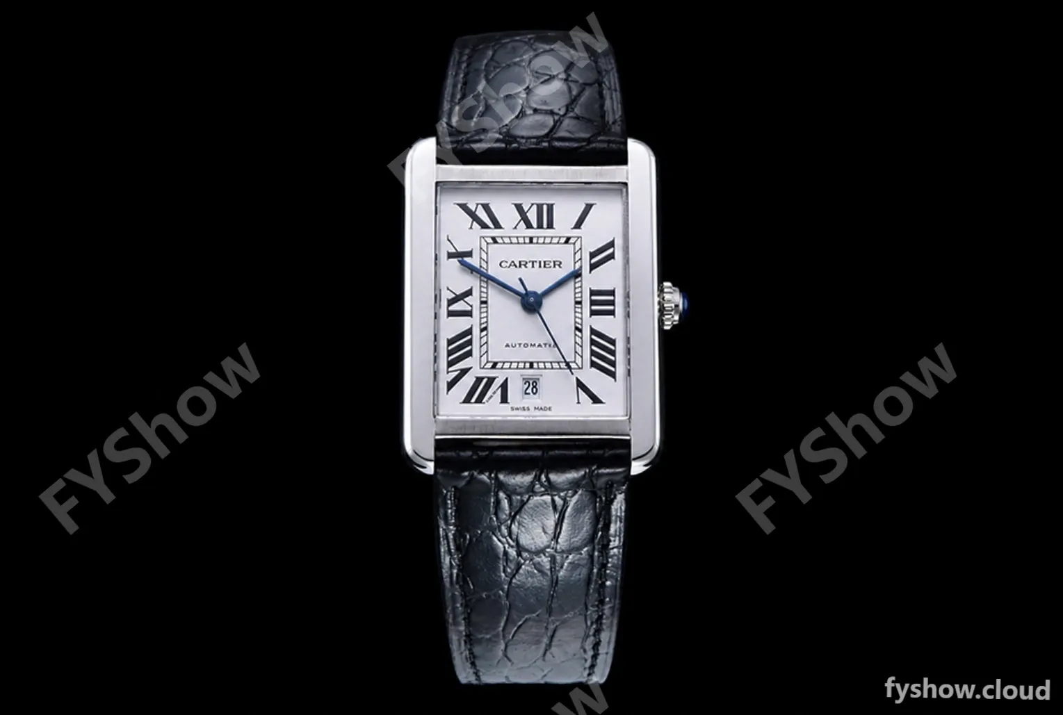 Cartier - Tank Solo Blk-C SS/LE White TWF Miyota 9015