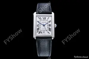 Cartier - Tank Solo Blk SS/LE White TWF Miyota 9015