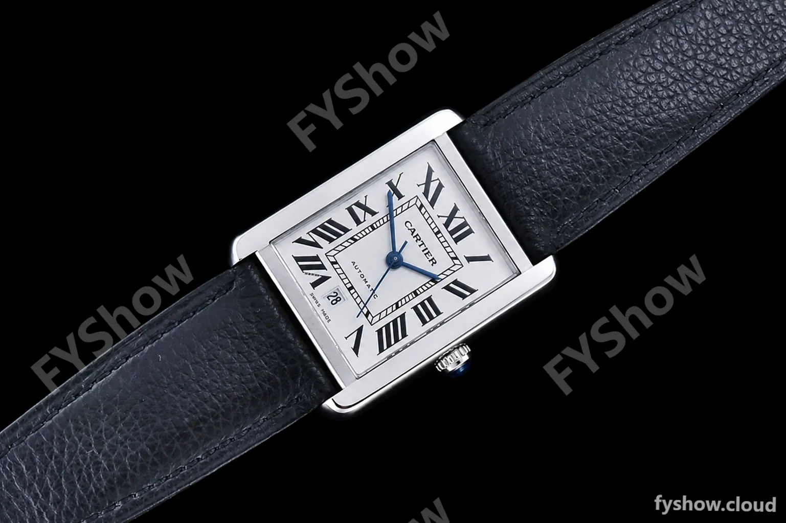 Cartier - Tank Solo Blk SS/LE White TWF Miyota 9015 - Image 3