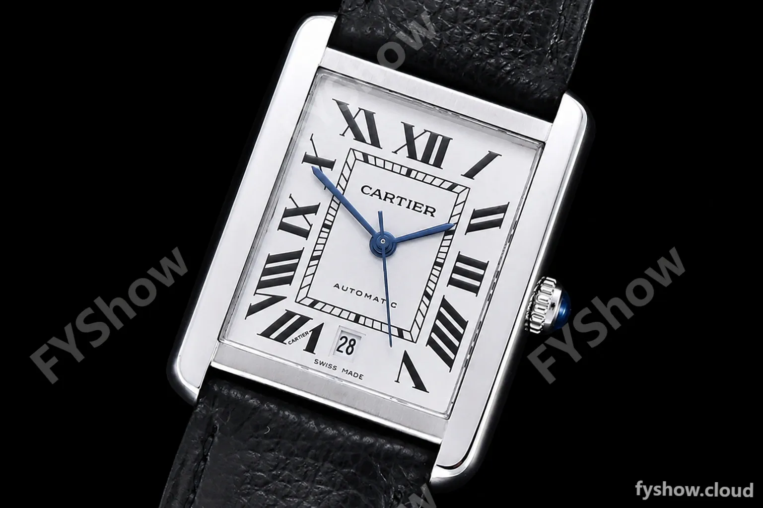 Cartier - Tank Solo Blk SS/LE White TWF Miyota 9015 - Image 4
