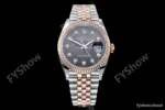 Rolex - DJ 36mm Jub Flt 904L RG/SS P-Grey/Dia VSF VS3235